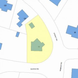 11 Quidnic Rd, Newton, MA 02468 plot plan