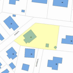40 Alden Pl, Newton, MA 02465 plot plan