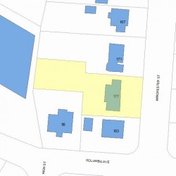 177 Winchester St, Newton, MA 02461 plot plan