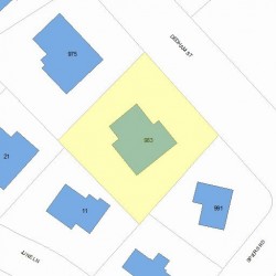 983 Dedham St, Newton, MA 02459 plot plan