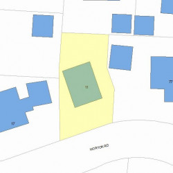 11 Morton Rd, Newton, MA 02459 plot plan