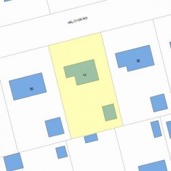 44 Halcyon Rd, Newton, MA 02459 plot plan