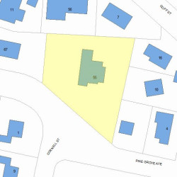 55 Pine Grove Ave, Newton, MA 02462 plot plan