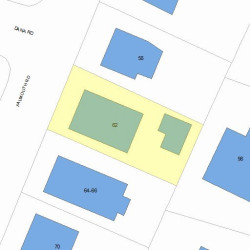 62 Falmouth Rd, Newton, MA 02465 plot plan