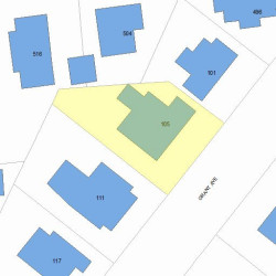 105 Grant Ave, Newton, MA 02459 plot plan