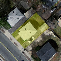 148 Waltham St, Newton, MA 02465 aerial view