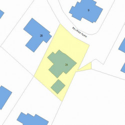 24 Billings Park, Newton, MA 02458 plot plan