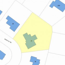 28 Dorothy Rd, Newton, MA 02459 plot plan