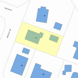 16 Hinckley Rd, Newton, MA 02468 plot plan