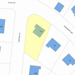 726 Chestnut St, Newton, MA 02468 plot plan