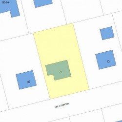 77 Halcyon Rd, Newton, MA 02459 plot plan