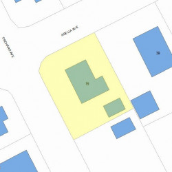 19 Adella Ave, Newton, MA 02465 plot plan