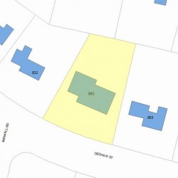 842 Dedham St, Newton, MA 02459 plot plan