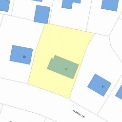 77 Fairway Dr, Newton, MA 02465 plot plan