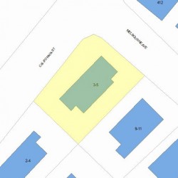 3 Melbourne Ave, Newton, MA 02460 plot plan