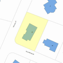 42 Oak Hill St, Newton, MA 02459 plot plan