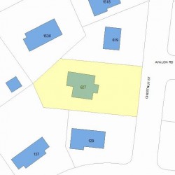 627 Chestnut St, Newton, MA 02468 plot plan