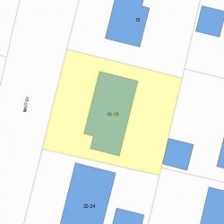 16 Milo St, Newton, MA 02465 plot plan