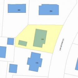 109 Eastbourne Rd, Newton, MA 02459 plot plan