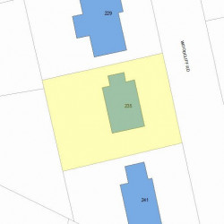 235 Woodcliff Rd, Newton, MA 02461 plot plan