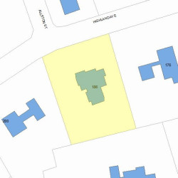 186 Highland Ave, Newton, MA 02465 plot plan