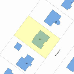 191 Wiswall Rd, Newton, MA 02459 plot plan