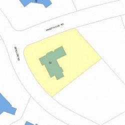 84 Bigelow Rd, Newton, MA 02465 plot plan