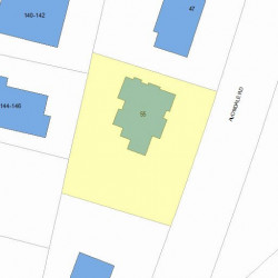 55 Avondale Rd, Newton, MA 02459 plot plan
