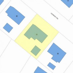 32 Locksley Rd, Newton, MA 02459 plot plan