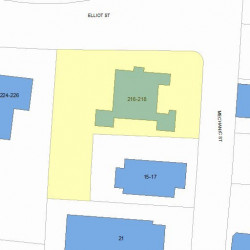 218 Elliot St, Newton, MA 02464 plot plan