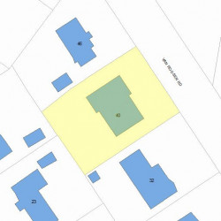 40 Van Roosen Rd, Newton, MA 02459 plot plan