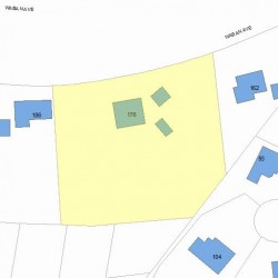 176 Waban Ave, Newton, MA 02468 plot plan