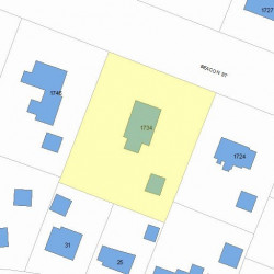 1734 Beacon St, Newton, MA 02468 plot plan