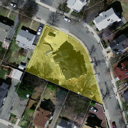 16 Washburn Ave, Newton, MA 02466 aerial view