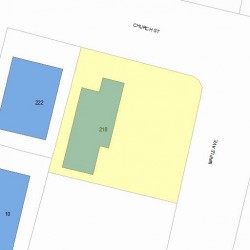 218 Church St, Newton, MA 02458 plot plan