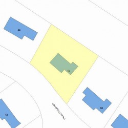 54 Longfellow Rd, Newton, MA 02462 plot plan