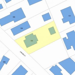 108 Adams St, Newton, MA 02460 plot plan