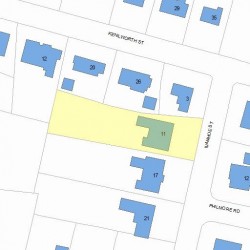 11 Ivanhoe St, Newton, MA 02458 plot plan