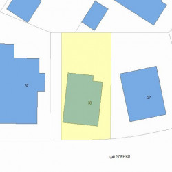 33 Waldorf Rd, Newton, MA 02461 plot plan