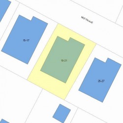 21 Milton Ave, Newton, MA 02465 plot plan