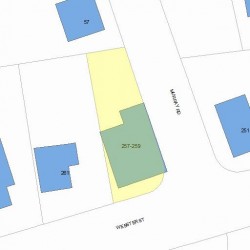 257 Webster St, Newton, MA 02466 plot plan