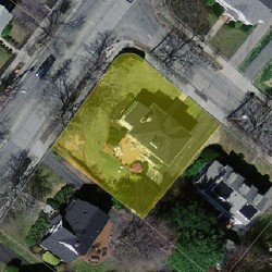 6 Locksley Rd, Newton, MA 02459 aerial view