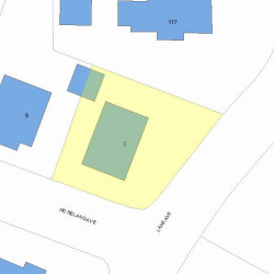 3 Moreland Ave, Newton, MA 02459 plot plan