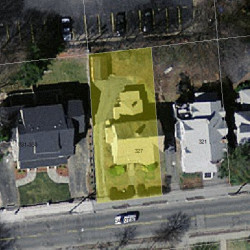 327 Cabot St, Newton, MA 02458 aerial view