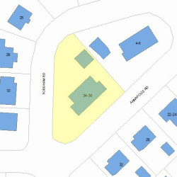 34 Fordham Rd, Newton, MA 02465 plot plan