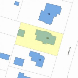 125 Lowell Ave, Newton, MA 02460 plot plan