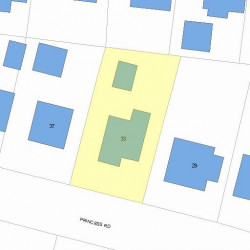 33 Princess Rd, Newton, MA 02465 plot plan