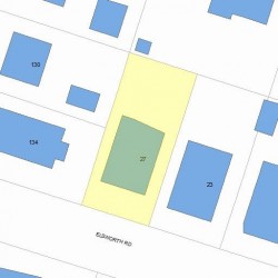 27 Elsworth Rd, Newton, MA 02465 plot plan