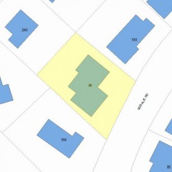 96 Rosalie Rd, Newton, MA 02459 plot plan