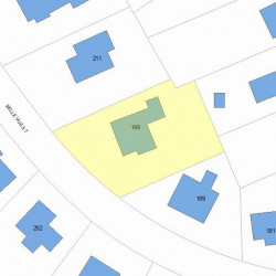 199 Bellevue St, Newton, MA 02458 plot plan